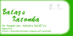 balazs katonka business card